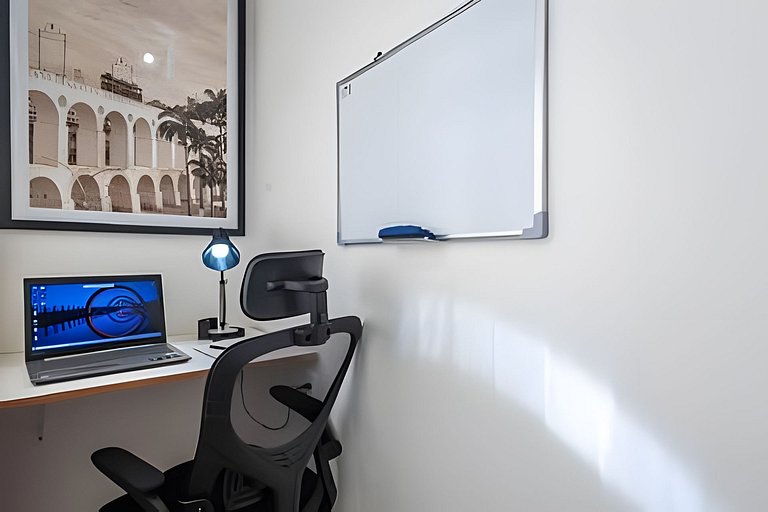 1 min da praia • King Bed • Home Office • casal