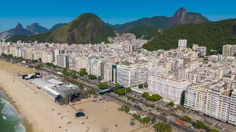 Apartamento praia de Copacabana/Conforto beira-mar