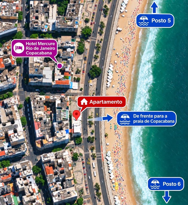 Rio Style Copacabana à Beira-Mar | Av. Atlântica